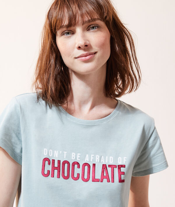 T-shirt z napisem 'don't be afraid of chocolate' T-shirt z napisem 'don't be afraid of chocolate';${refinementColor}