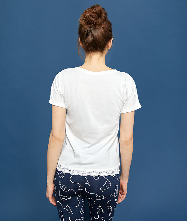 T-shirt z nadrukiem i napisem 'chaton' T-shirt z nadrukiem i napisem 'chaton';${refinementColor}