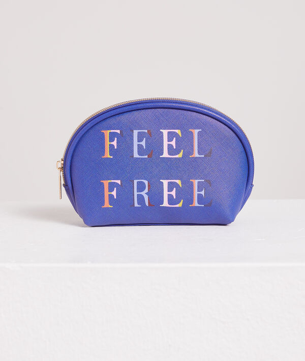 Prześwitująca kosmetyczka z napisem 'feel free' Prześwitująca kosmetyczka z napisem 'feel free';${refinementColor}