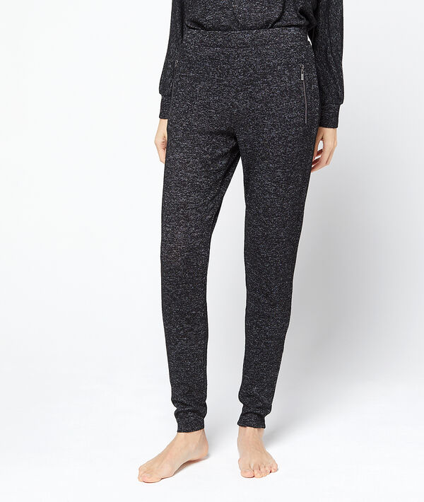 Spodnie loungewear w deseń typu melanż Spodnie loungewear w deseń typu melanż
