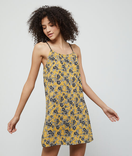 Wzorzysta halka nocna ż&oacute;łty.