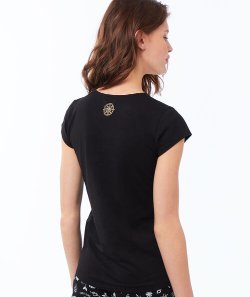 T-shirt z napisem noir.