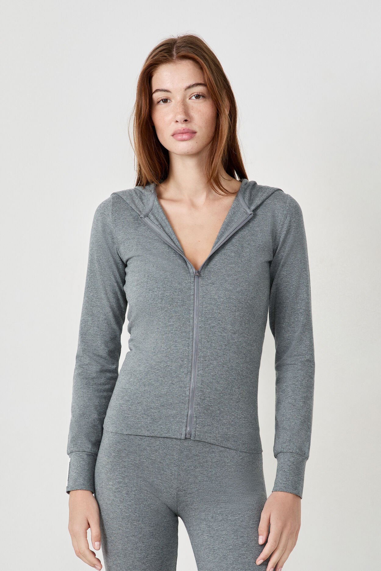 Not us - sweat zippé à capuche en coton
