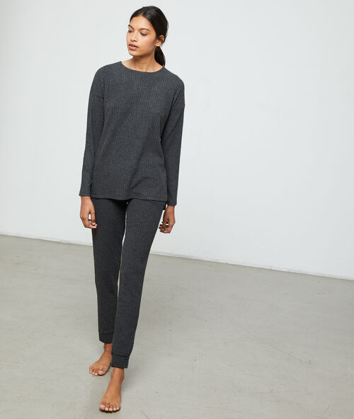 Cienki sweter homewear szary.