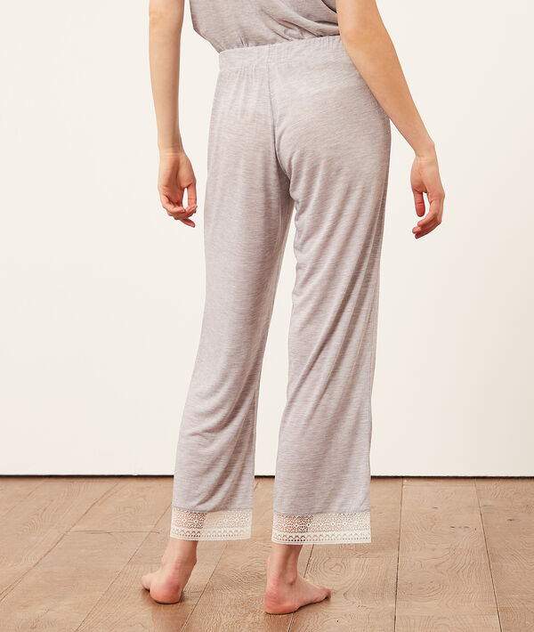 Pantalon 7/8è bords dentelle Pantalon 7/8è bords dentelle;${refinementColor}
