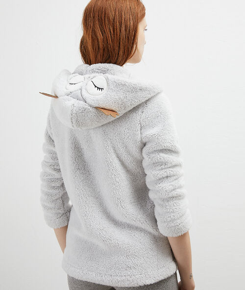 Rozpinana bluza homewear, sówka Rozpinana bluza homewear, sówka