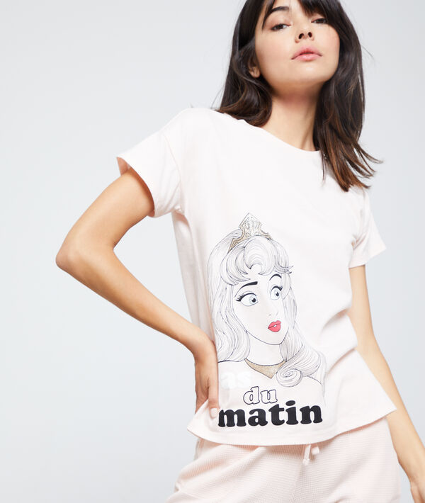 T-shirt z motywem księżniczki Disneya i napisem "pas du matin" T-shirt z motywem księżniczki Disneya i napisem "pas du matin"