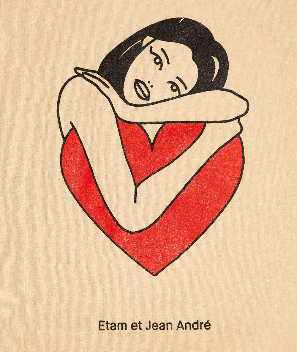 Materiałowa torba z nadrukiem "selflove" ecru.