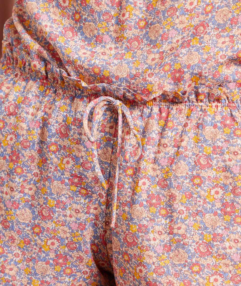 Szorty od piżamy made with liberty fabric koralowy.