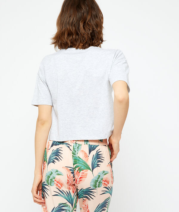 T-shirt z organicznej bawełny z napisem 'paradise' T-shirt z organicznej bawełny z napisem 'paradise';${refinementColor}