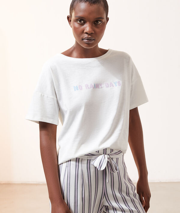 T-shirt z napisem 'no rainy days' T-shirt z napisem 'no rainy days';${refinementColor}