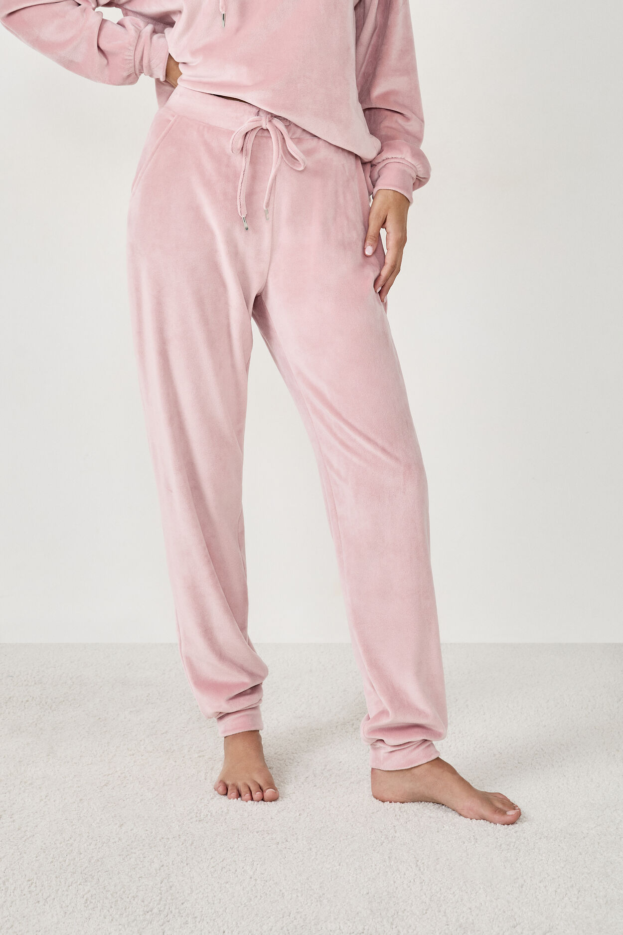 Pantalon de pyjama effet velours