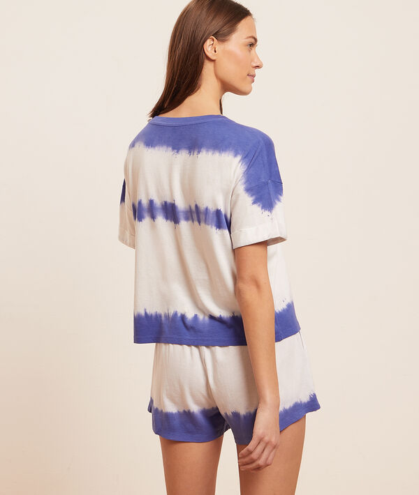 Top z krótkimi rękawami, nadruk tie dye Top z krótkimi rękawami, nadruk tie dye;${refinementColor}
