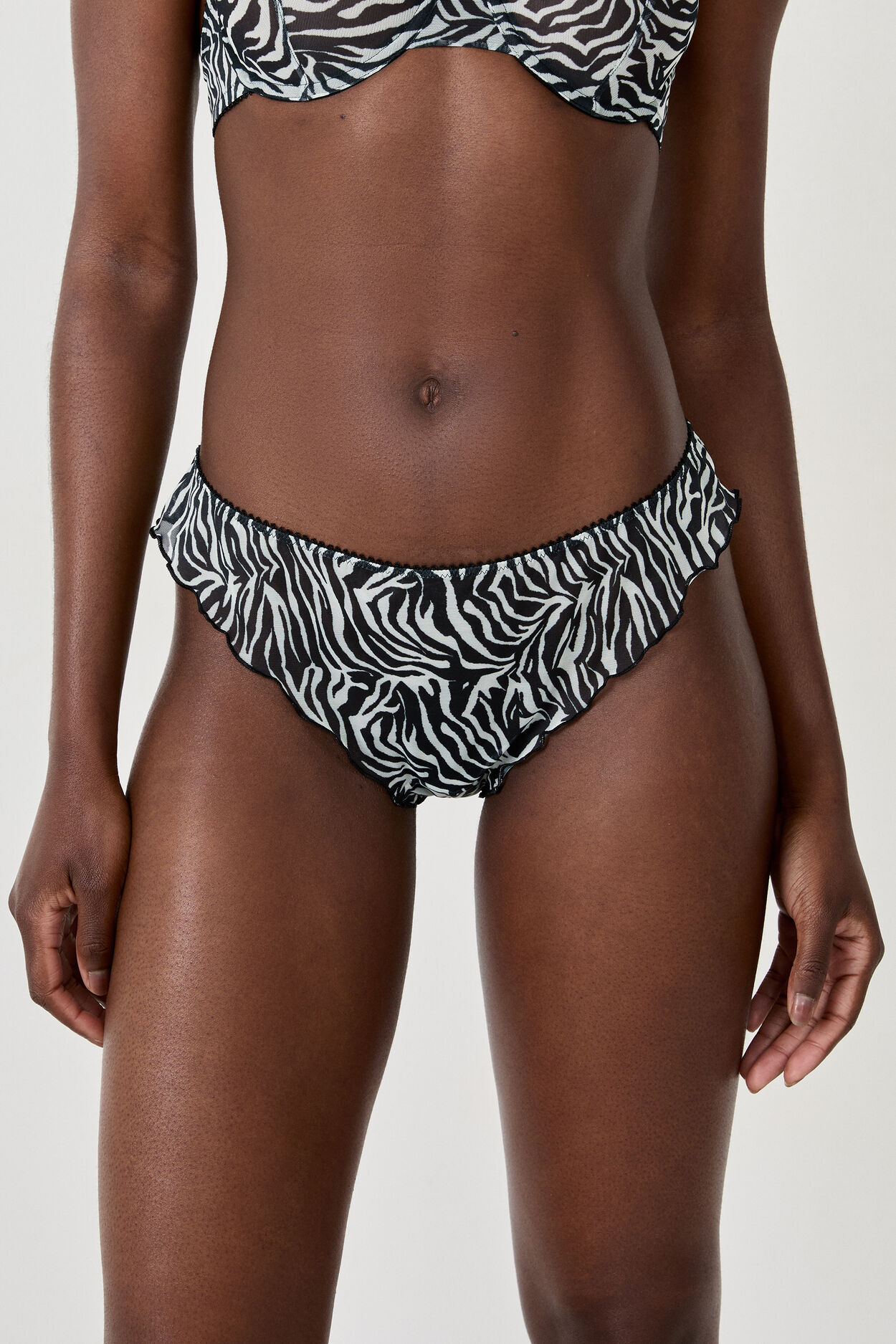 Tanga en tulle zèbre
