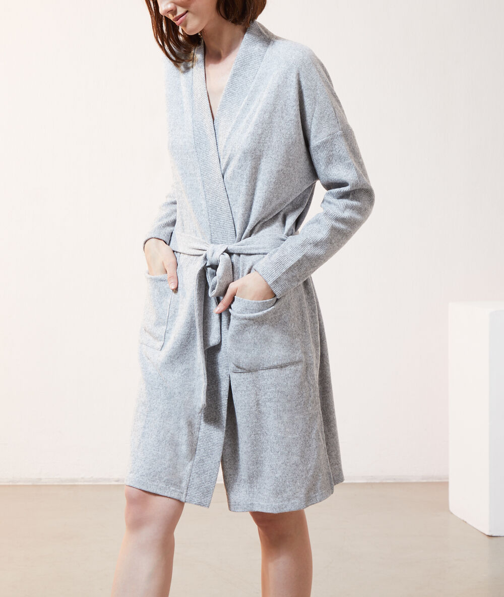 Szlafrok loungewear szary.
