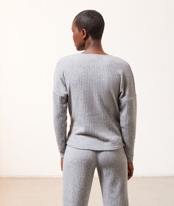 Top loungewear z dekoltem kopertowym Top loungewear z dekoltem kopertowym;${refinementColor}
