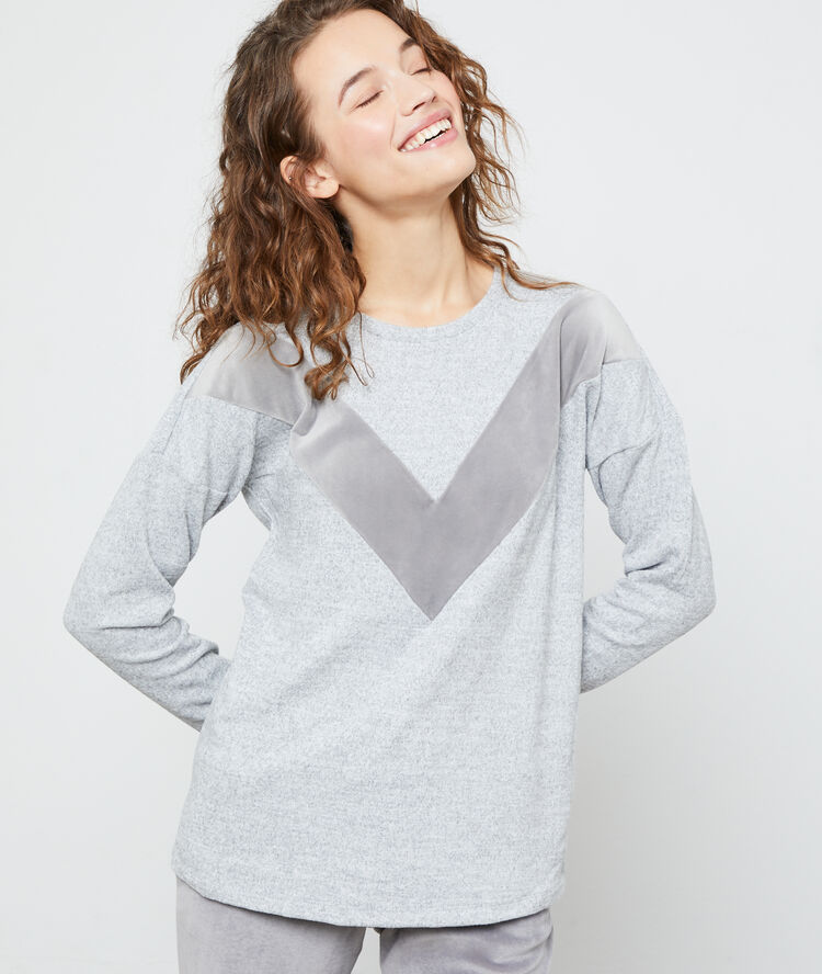 Graficzna bluza szary.