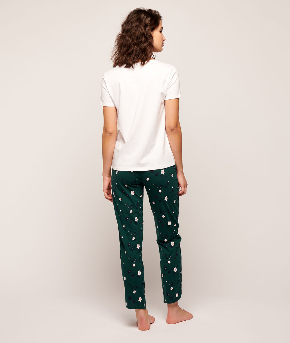 T-shirt z nadrukiem rakietek 'it's a match' ecru.