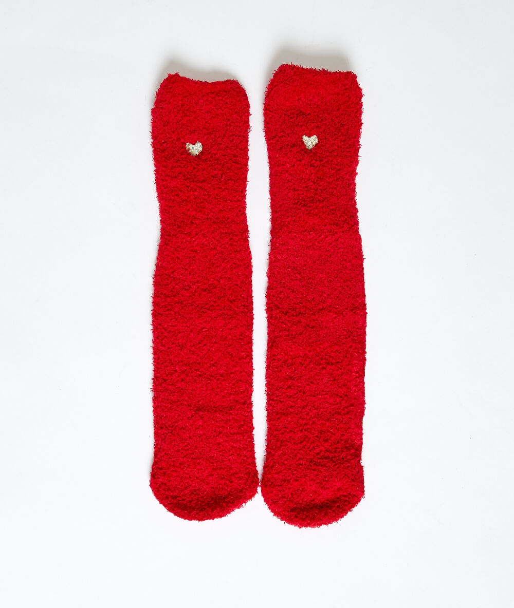 Skarpetki homewear czerwony.