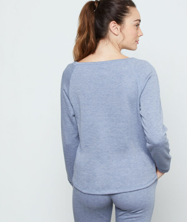 Top z długimi rękawami z napisem 'happy mind' Top z długimi rękawami z napisem 'happy mind';${refinementColor}