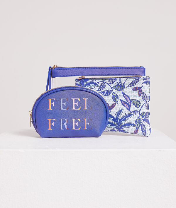 Prześwitująca kosmetyczka z napisem 'feel free' Prześwitująca kosmetyczka z napisem 'feel free';${refinementColor}