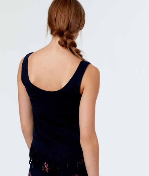 T-shirt z nadrukiem bleu.