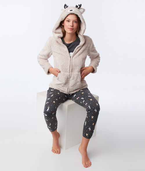 Rozpinana bluza ze sztucznego futerka, kaptur Rozpinana bluza ze sztucznego futerka, kaptur