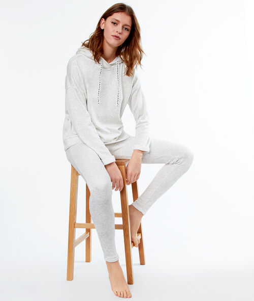 Spodnie homewear w deseń typu melanż Spodnie homewear w deseń typu melanż