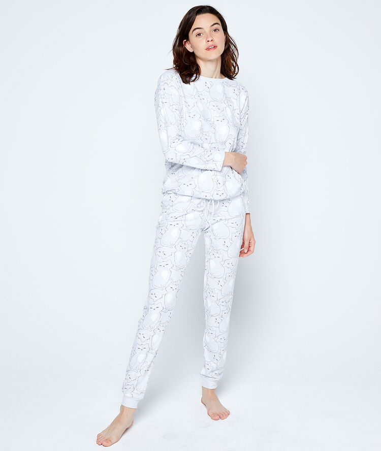 Bluza z motywem kotków szary.