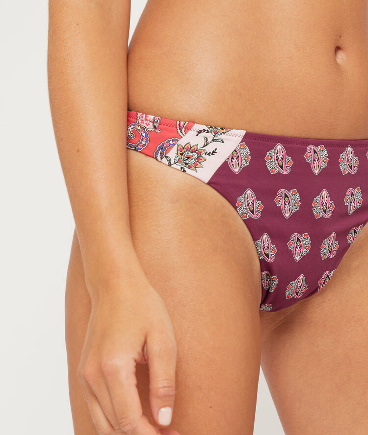Klasyczny dół bikini z supełkami wielokolorowy.