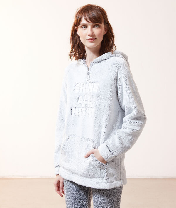 Pluszowa bluza z napisem 'shine all night' Pluszowa bluza z napisem 'shine all night';${refinementColor}