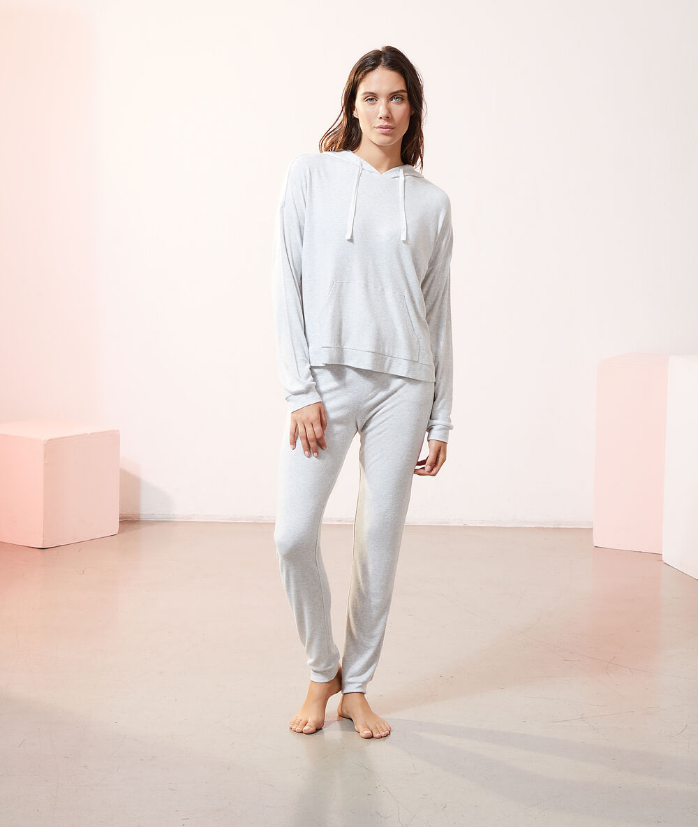 Bluza z kapturem szary.