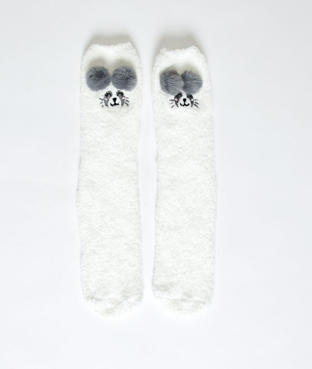 Skarpetki homewear panda biały.
