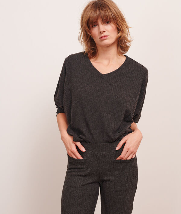 Top loungewear z długimi rękawami Top loungewear z długimi rękawami;${refinementColor}