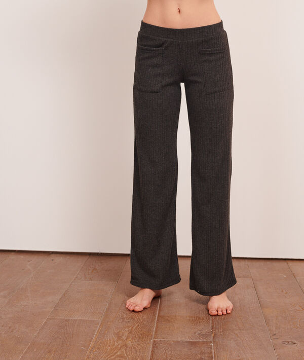 Prążkowane spodnie loungewear Prążkowane spodnie loungewear;${refinementColor}