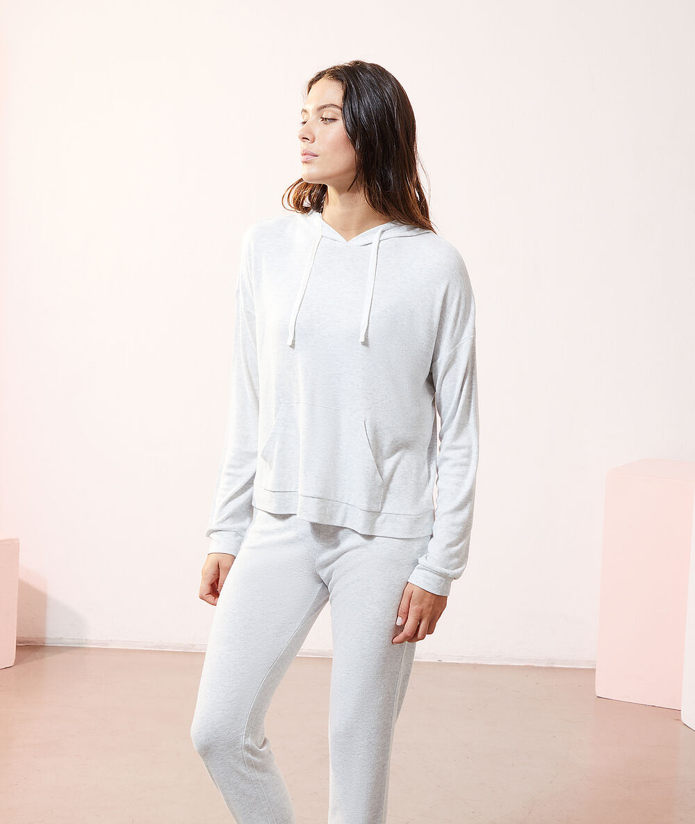 Bluza z kapturem szary.