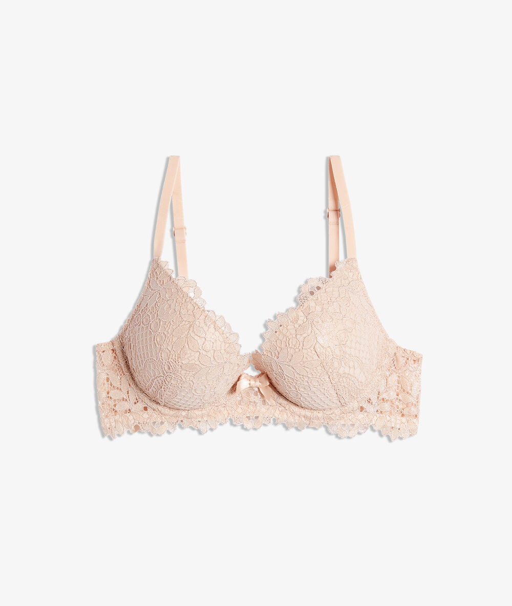 Biustonosz nr2 - push-up z głębokim dekoltem blush.
