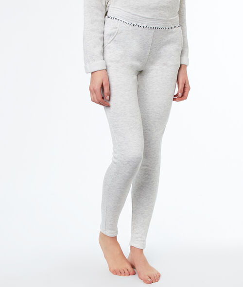 Spodnie homewear w deseń typu melanż Spodnie homewear w deseń typu melanż