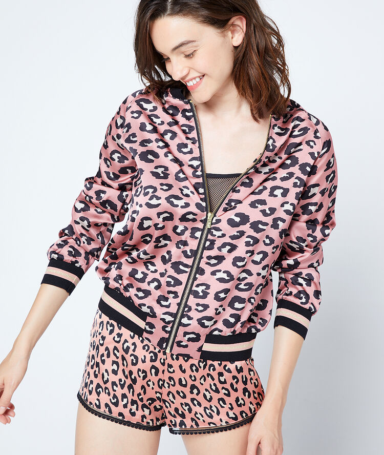 Bluza w lamparcie cętki różowy.