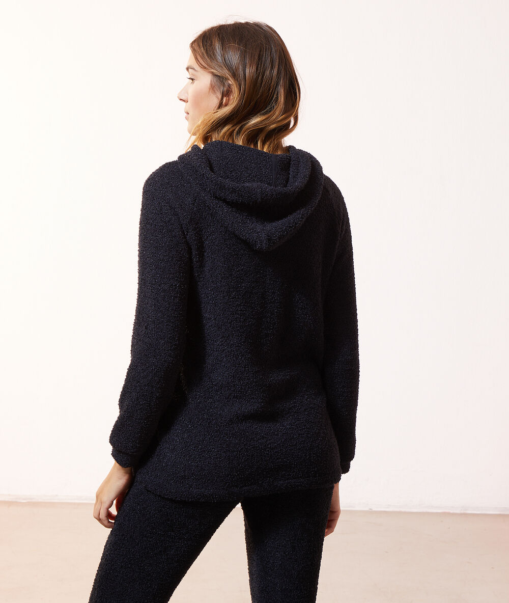 Pluszowy sweatshirt czarny.