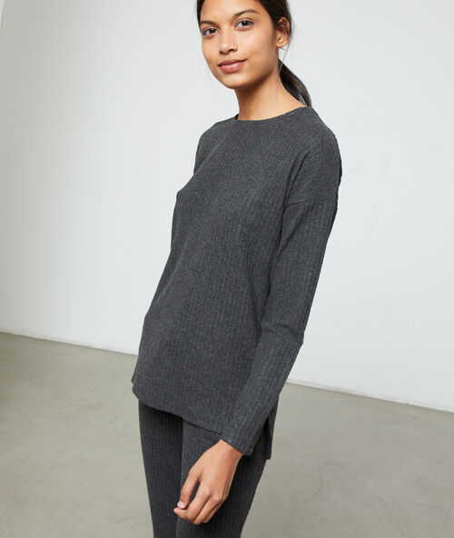 Cienki sweter homewear szary.