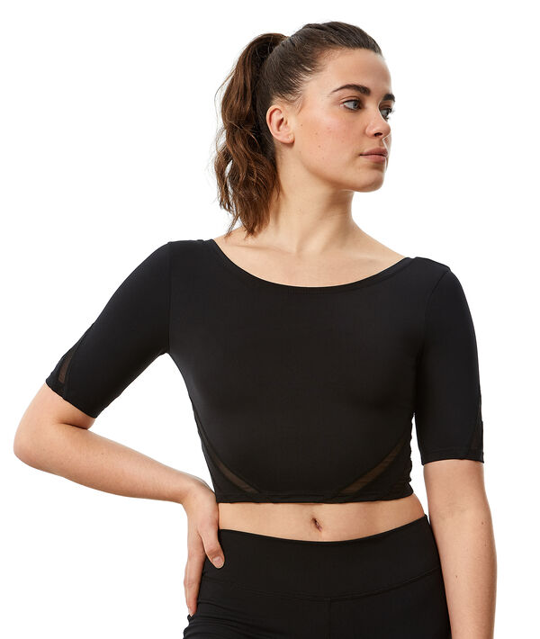 Crop-top do jogi, wycięcie na plecach Crop-top do jogi, wycięcie na plecach;${refinementColor}