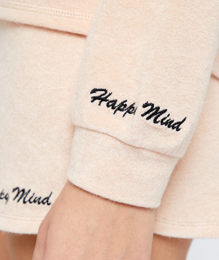 Top loungewear z długimi rękawami rose.