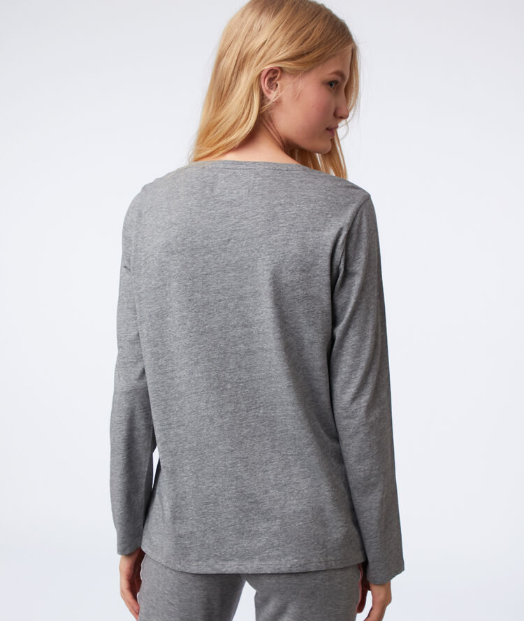 T-shirt z napisem antracytowy.