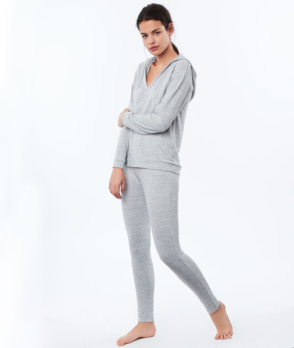 Bluza homewear w deseń typu melanż Bluza homewear w deseń typu melanż