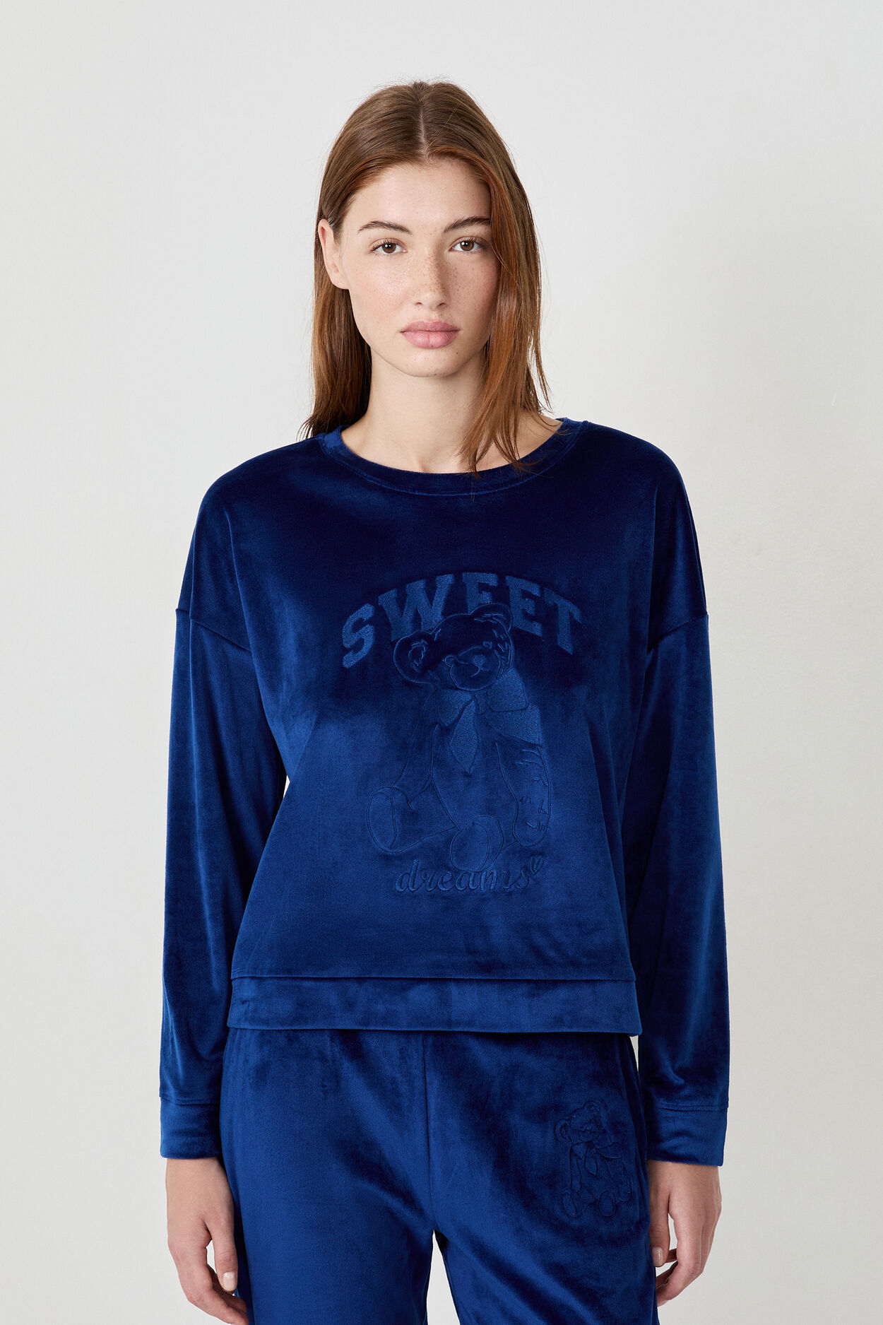 Sweat de pyjama effet velours