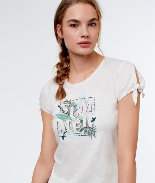 T-shirt z nadrukiem blanc.