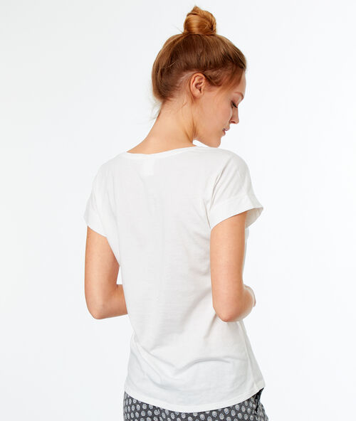 T-shirt z napisem blanc.