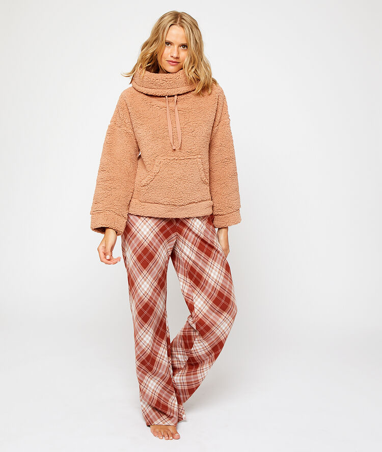Gruba bluza homewear naturalny.