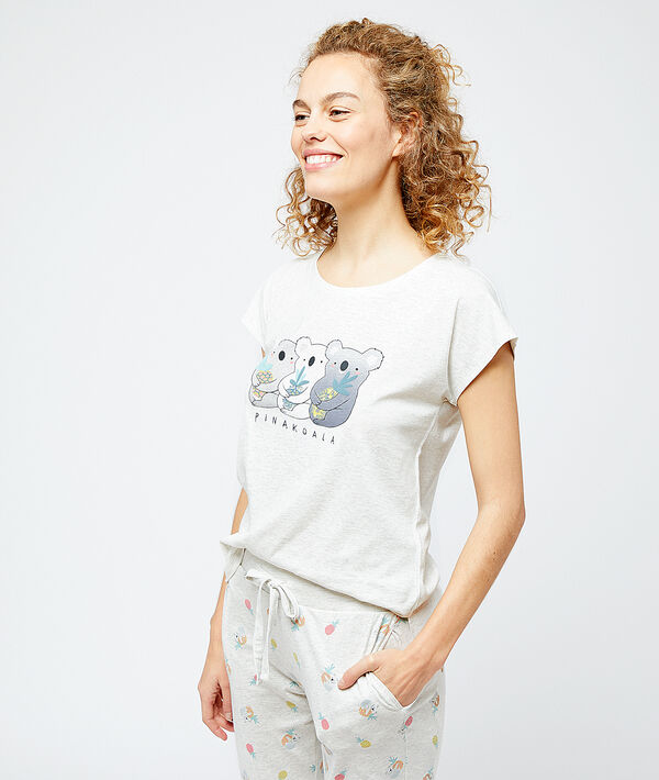 T-shirt z nadrukiem 'pinakoala' T-shirt z nadrukiem 'pinakoala';${refinementColor}
